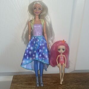 💙Colour Reveal Barbie & Enchantimals doll